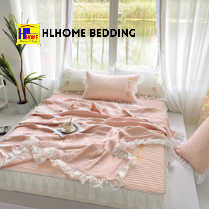 Combo chăn chiếu điều hòa 𝑨𝑵𝑮𝑬𝑳 𝑺𝑼𝑷𝑬𝑹 𝑳𝑨𝑻𝑬𝑿 - 𝑺𝑶 𝑪𝑶𝑶𝑳