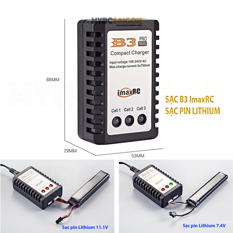 Sạc B3 ImaxRC Sạc pin Lithium