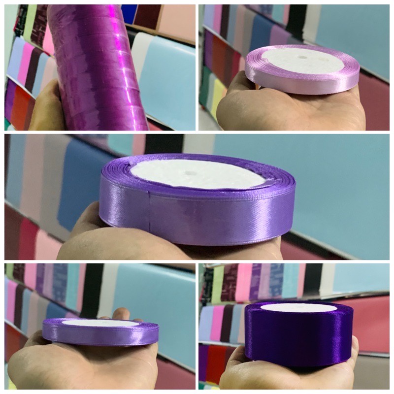 Lôc 10 cuộn ruy băng lụa 1cm - [ Brendo ]