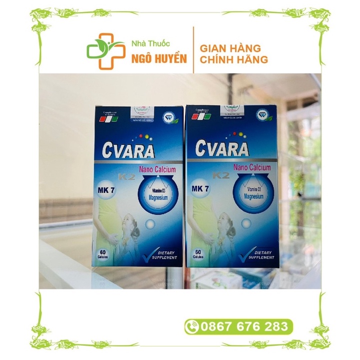 Canxi Cvara hộp 60 viên ⚡nhập khẩu Pháp⚡