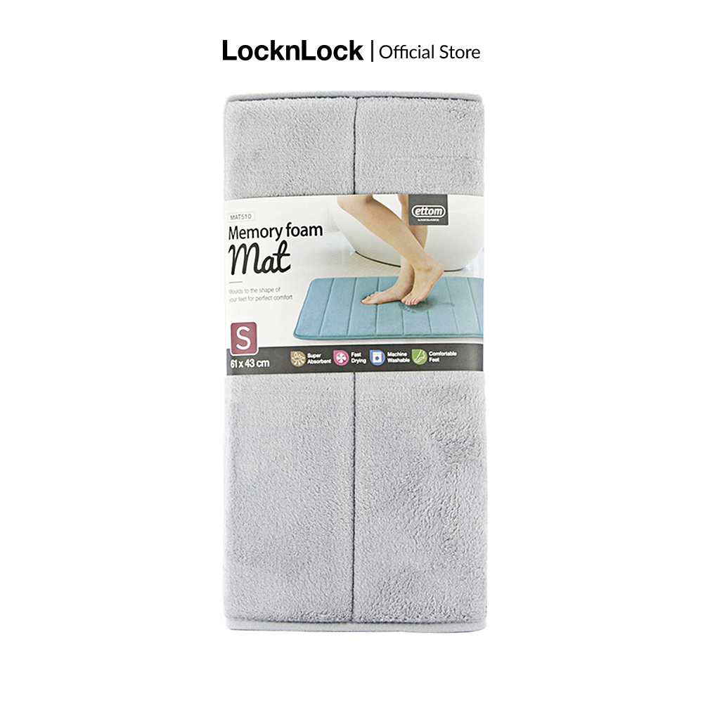 Lock&Lock Brand Memory Foam Doormat, Stripe Style, Size S - Mat510
