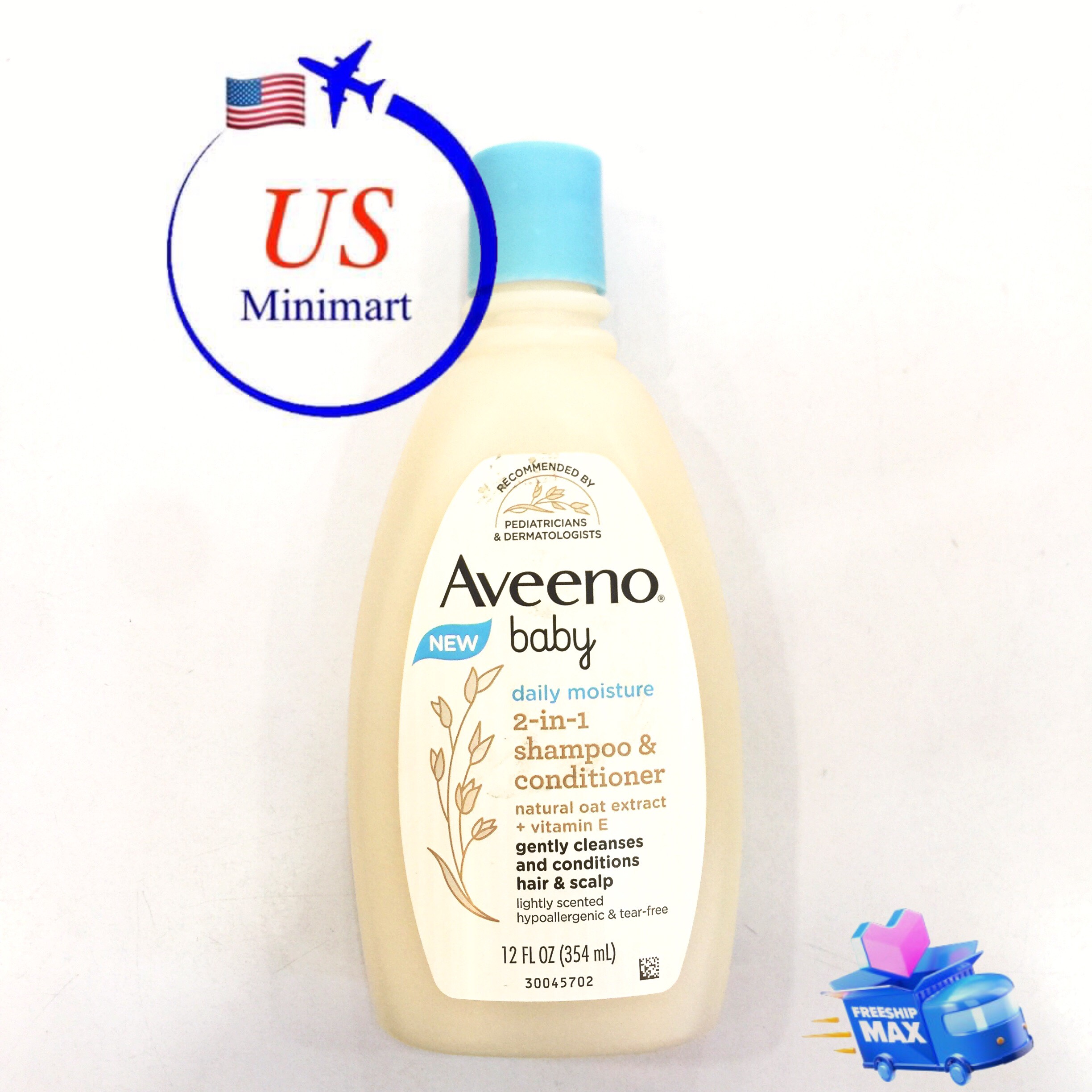 Sữa tắm gội toàn thân AVEENO BABY 354ml - US Minimart