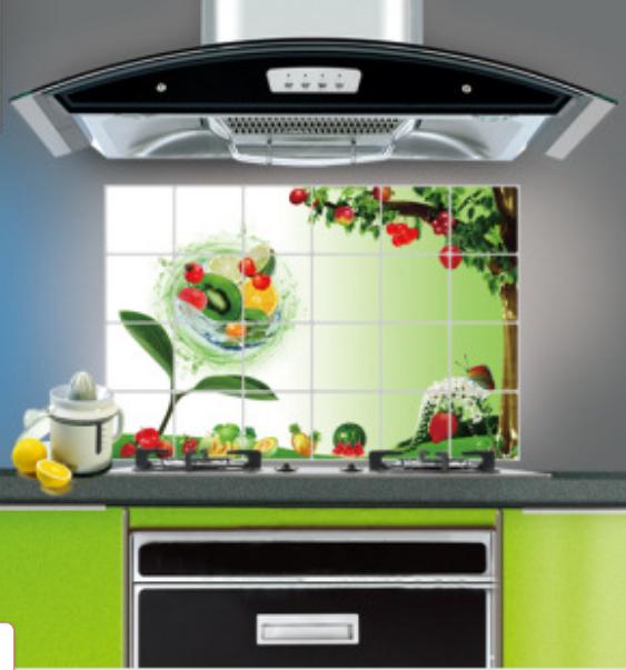 Decal dán bếp tráng nhôm - Nụ Hoa Trái cây