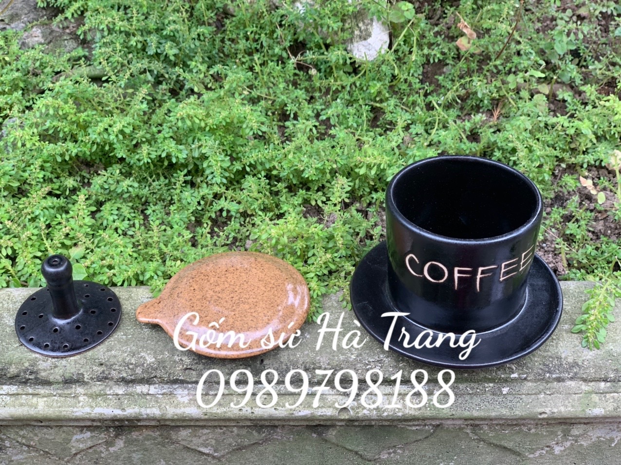 Thân phin pha cafe gốm sứ Bát Tràng cao cấp