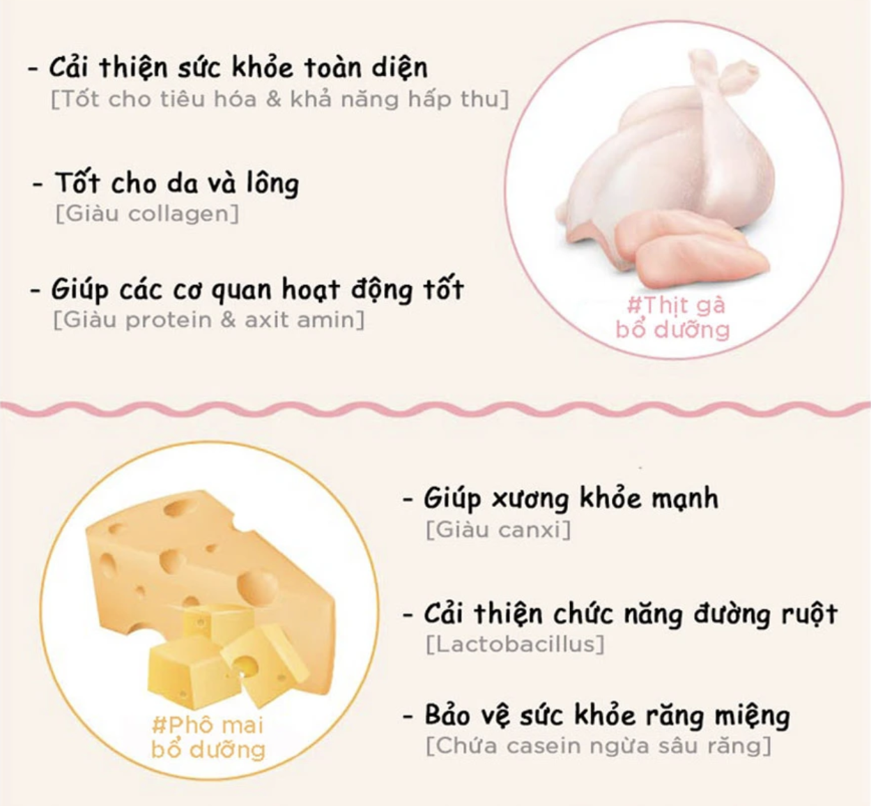 Viên thịt gà cuộn phô mai BowWow cho chó 120g