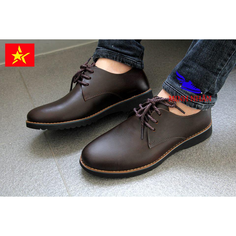 Giày đốc nam da bò nam Giày tây nam da bò buộc dây công sở nam da bò Giày tây nam da bò giày đốc buộc dây đẹp da bò cao cấp Thời trang Hàng hiệu Giá rẻ Đế Khâu Hàng xuất khẩu B-8 Nâu