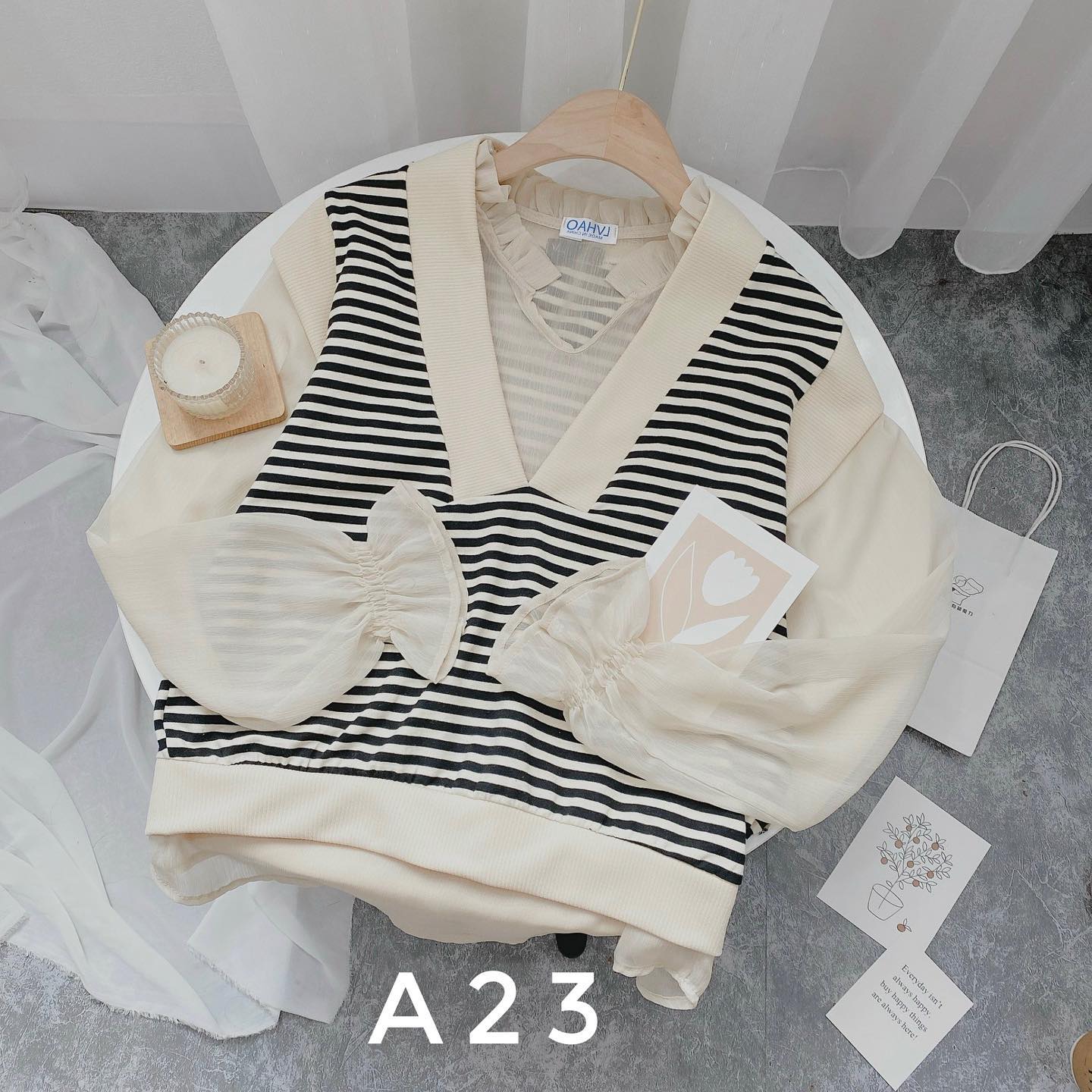 Áo tơ mix ghile len siêu xinh có sẵn