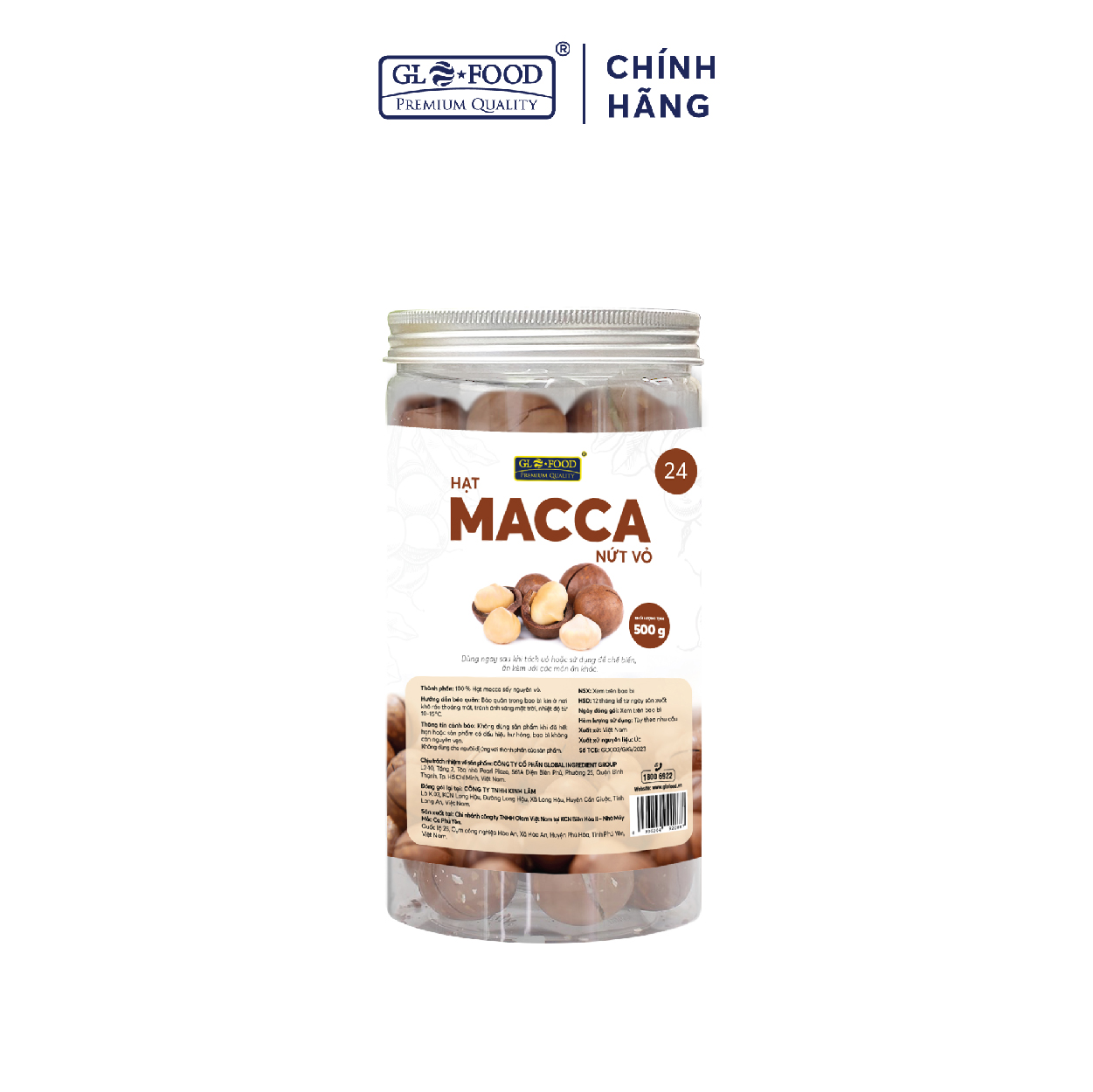 HẠT MACCA ÚC NỨT VỎ 500G SIZE 24