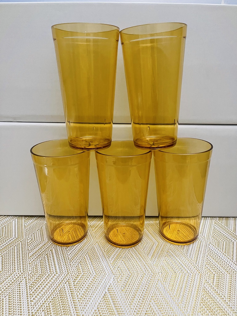 Sét 5 Ly Nhựa Màu Cam [ Dung Tích : 470ml ]