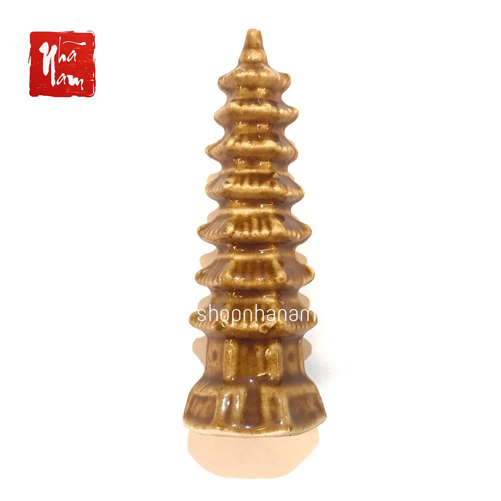 Tháp chùa vàng phụ kiện thác nước phong thủy