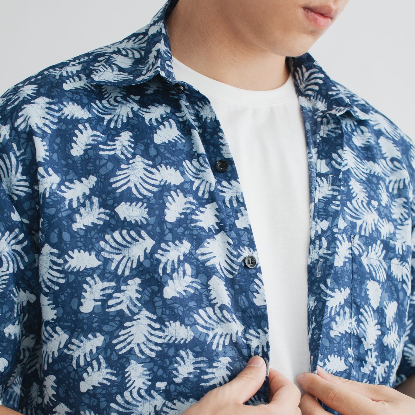 Áo Sơ Mi Nam LOOK FLORAL BLUE