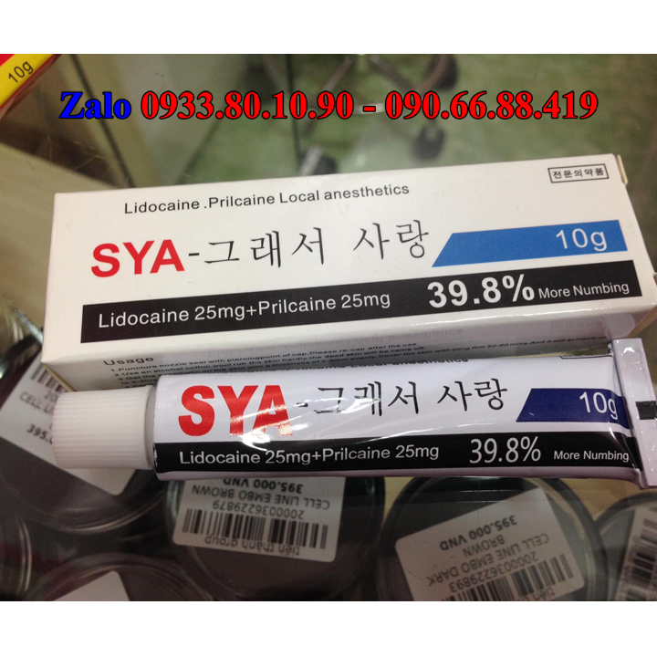 [Set 2 tip] Kem Tê Sya phun xăm Môi mày mí mắt 10g