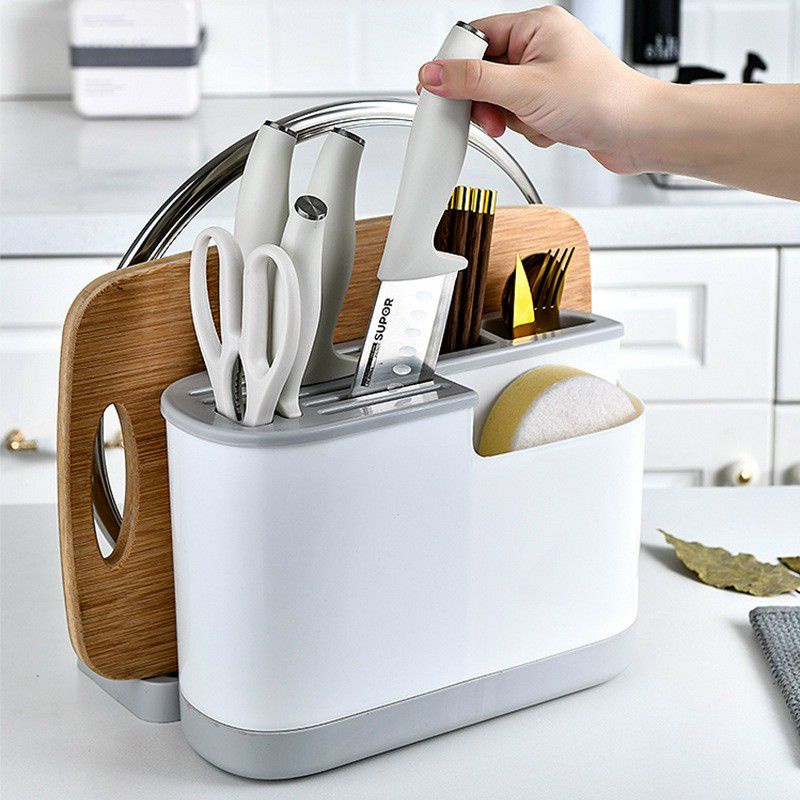 Kệ để dao đũa thìa thớt, vung chống rỉ Cao Cấp - khay để dao, thớt đũa thìa cao cấp