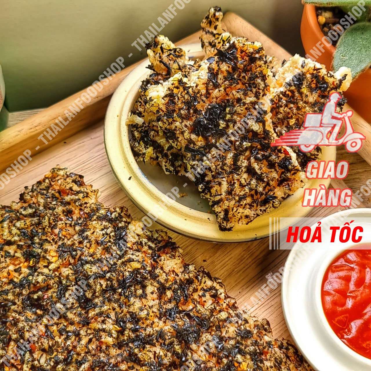 Cơm Cháy Rong Biển Chay Siêu Siêu Ngon (Cơm Cháy Chay) - Túi 180gr