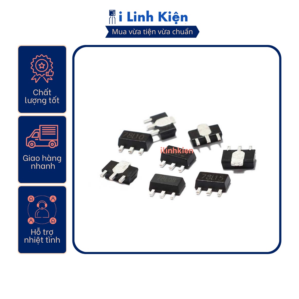 Ic nguồn 78l05 /78l06/78l08/78l09/78l10/78l12/78l15 sot-89.