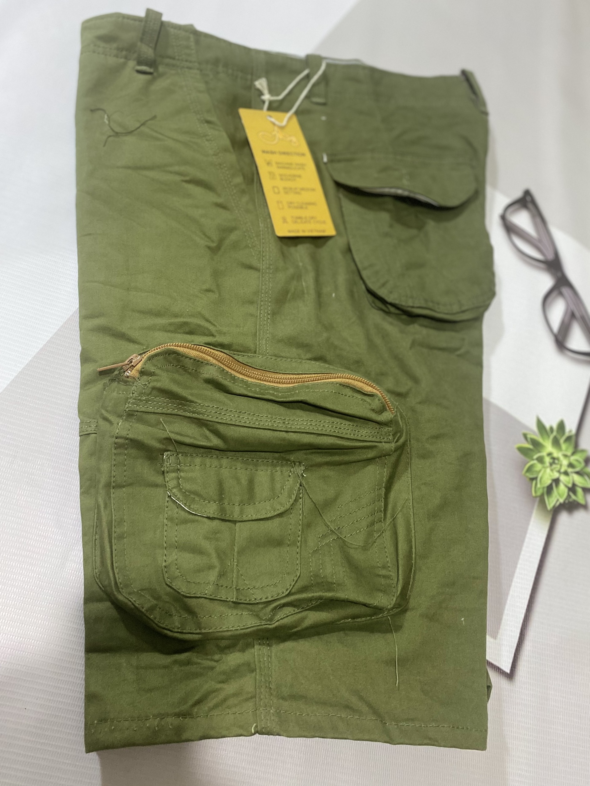 Quần Short Kaki Túi Hộp Nam - Đủ Size
