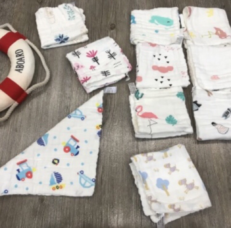 Khăn xô 6 lớp rửa mặt loại dày ( sỉ lẻ đồ sơ sinh bebong86 )