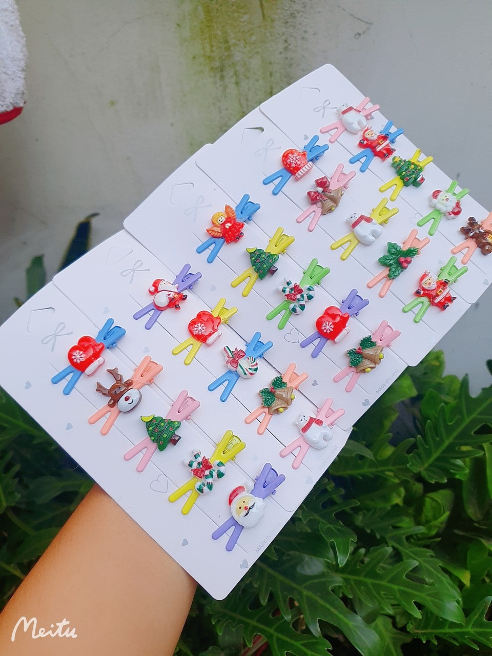 Set 10 kẹp mái Noel cho bé