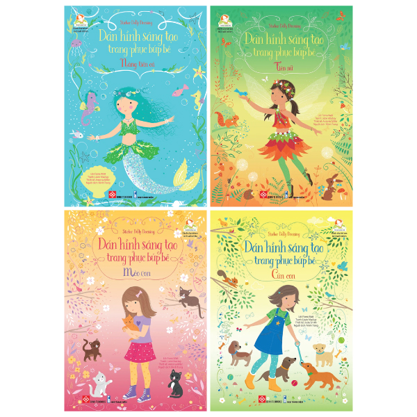 Fahasa - bộ sticker dolly dressing - dán hình sáng tạo trang phục búp bê - bộ 1