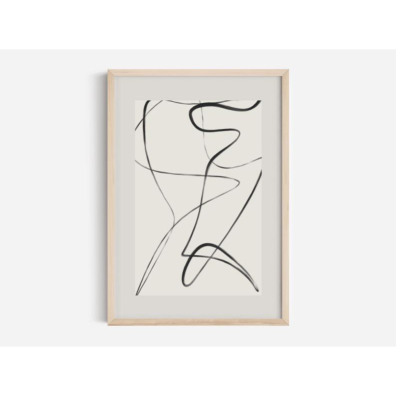 Tranh in cao cấp | Tranh nghệ thuật trừu tượng - Neutral Abstract Art Print, Shape Abstract Art 01