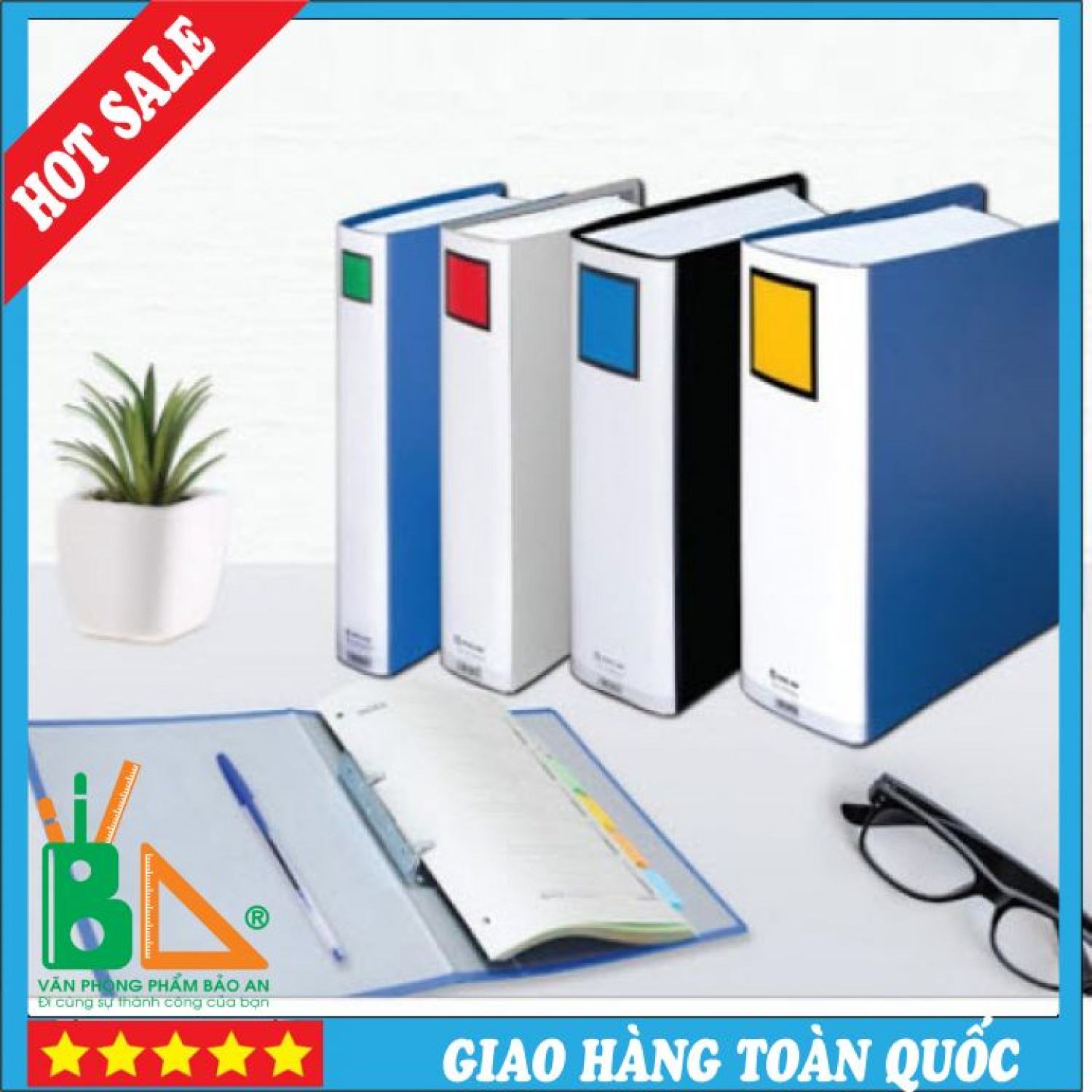 Bìa còng ống kingjim 10cm 1470 gsv mở 2 bên - file còng ống king jim