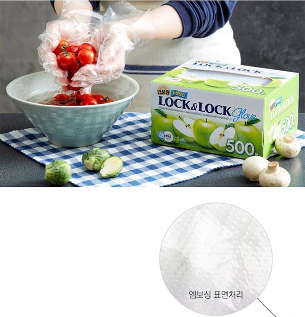 HỘP 500 GĂNG TAY NYLON LOCK&LOCK LWP800