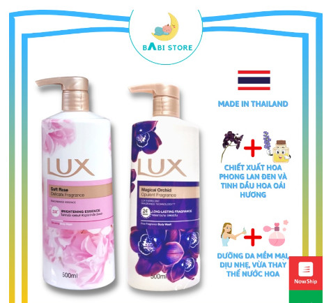 Sữa tắm Lux Thái Lan SIÊU THƠM CAO CẤP 500ml