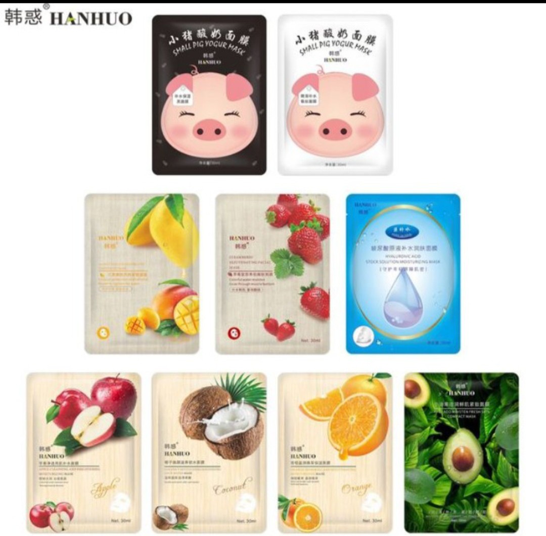 [COMBO 6 MIẾNG] MẶT NẠ TRÁI CÂY DƯỠNG DA HANHUO