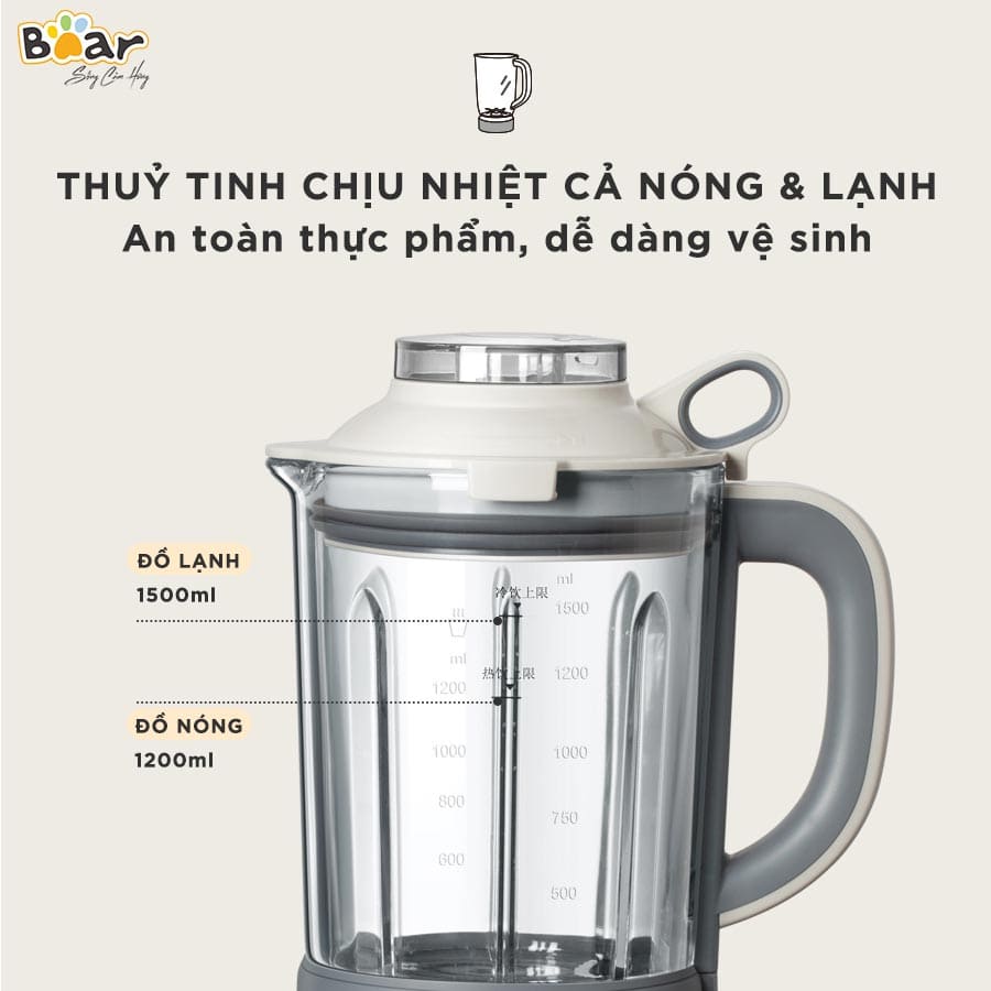 Máy Làm Sữa Hạt Bear PBJ-B10U5 - BH 1 năm
