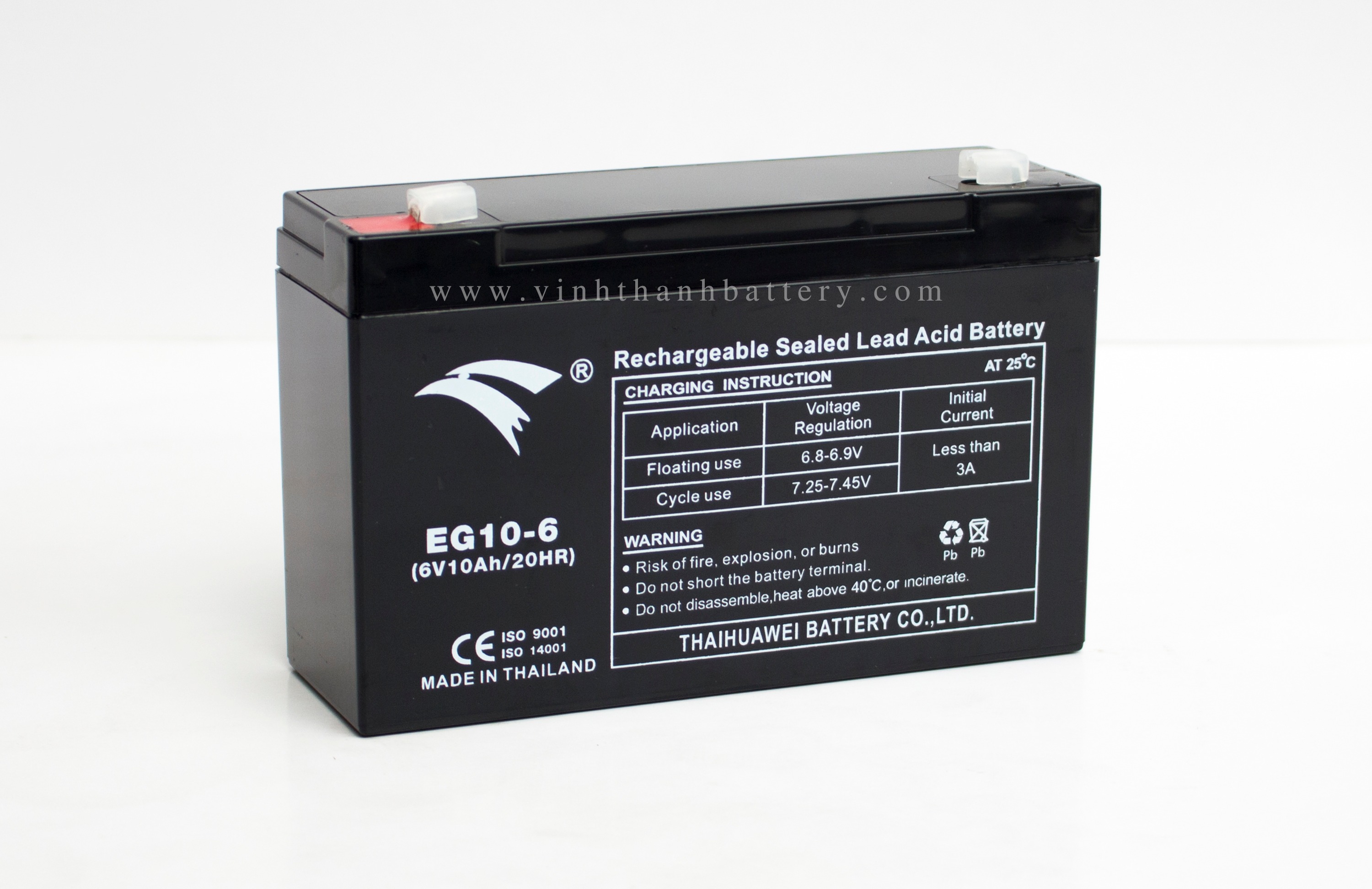 [HCM]Bình ắc quy UPS xe đạp điện EAGLE 6V - 10Ah (EG10-6)