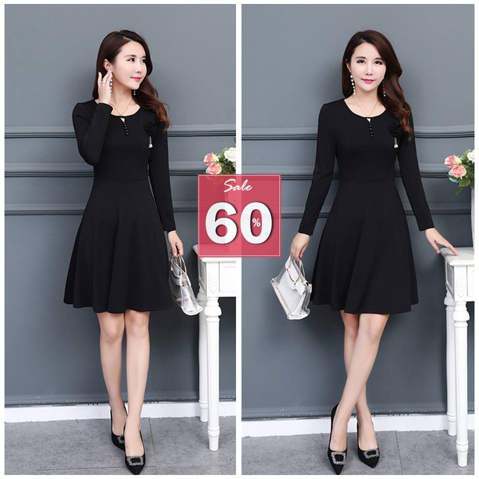 Đầm Xòe Nữ Phong Cách Trẻ Trung, Chất Liệu Lụa Tơ Tằm