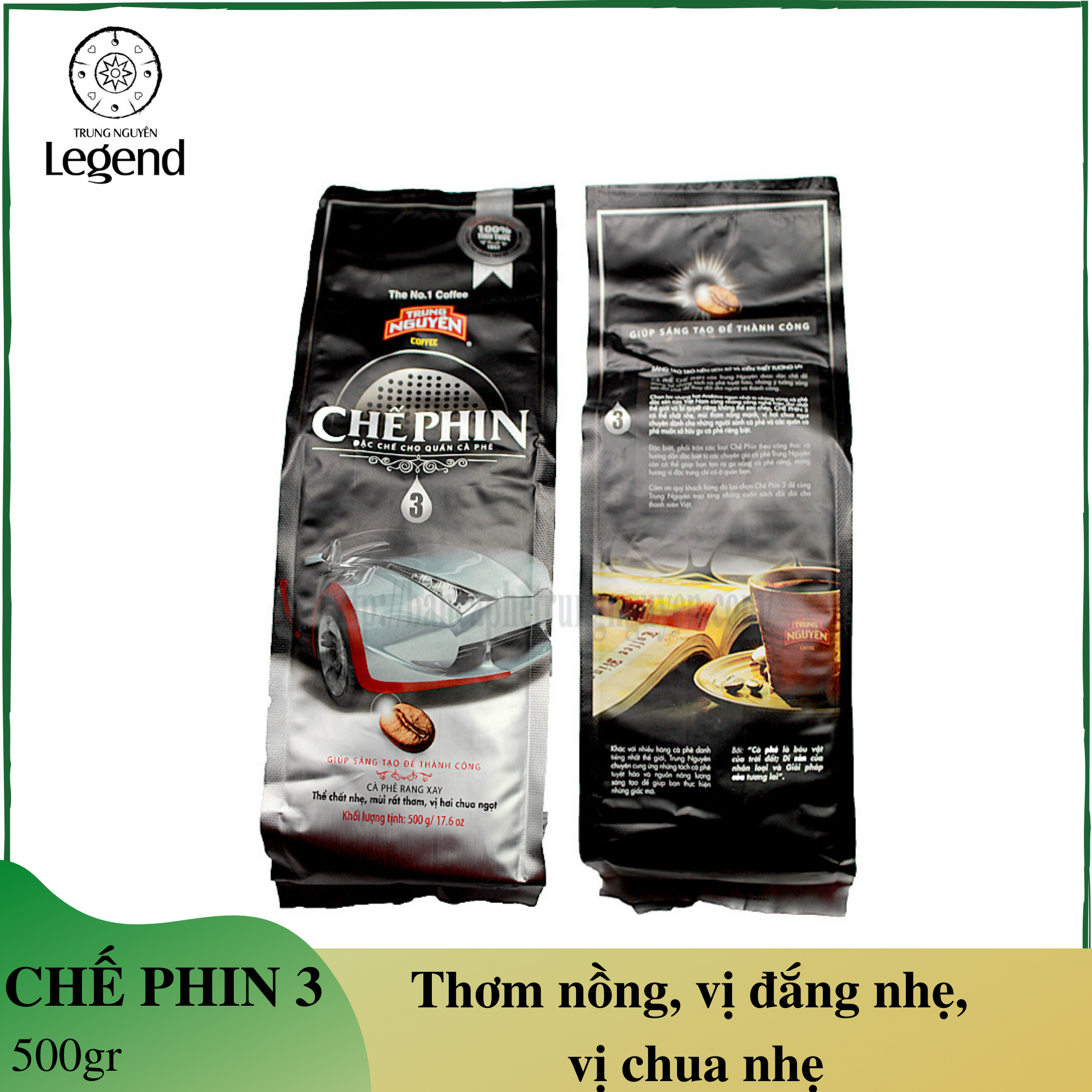 Cà phê chế phin 3 Trung Nguyên - gói 500gr
