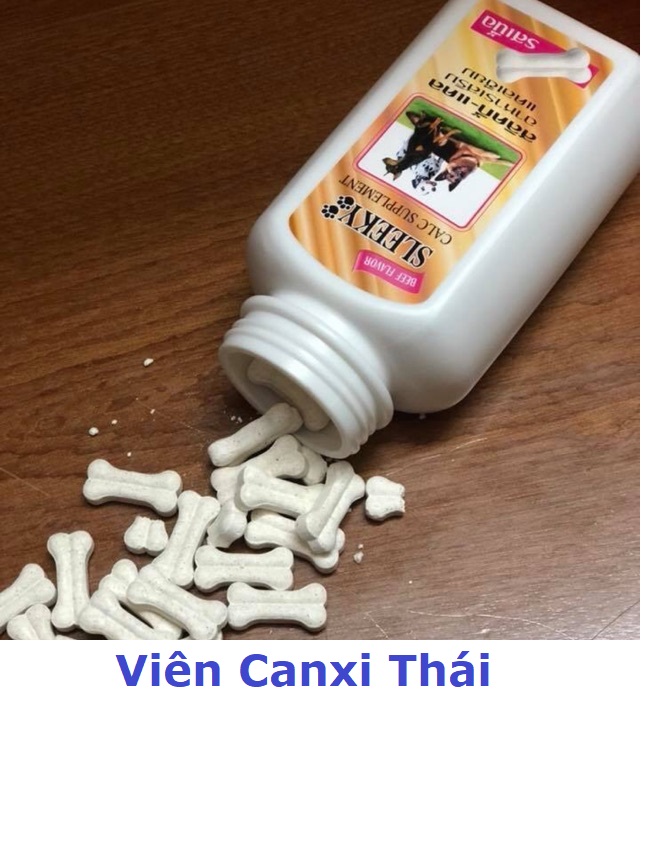 Hanpet - Canxi Calcium Phophorus (3 loại canxi mỹ, can xi Thái spirit) Viên chắc xương, giúp dưỡng lông và chó mèo biếng ăn và chó bị hạ bàn