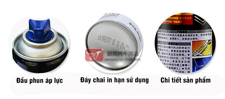 Sơn xịt mạ Chrome Botny B-1167 dung tích 300ml