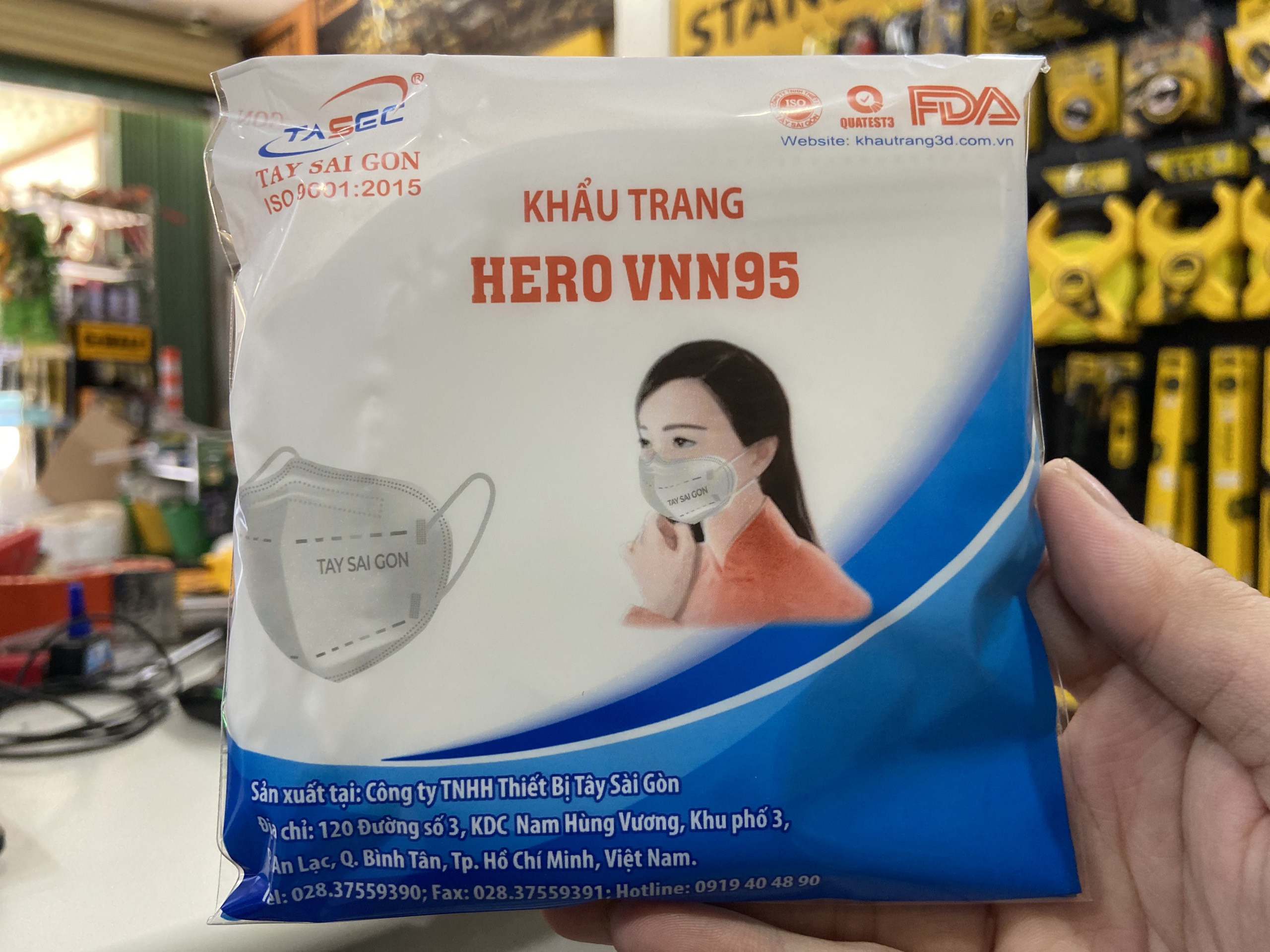 Khẩu trang Hero VNN95 Tây Sài Gòn (hộp 5 cái)