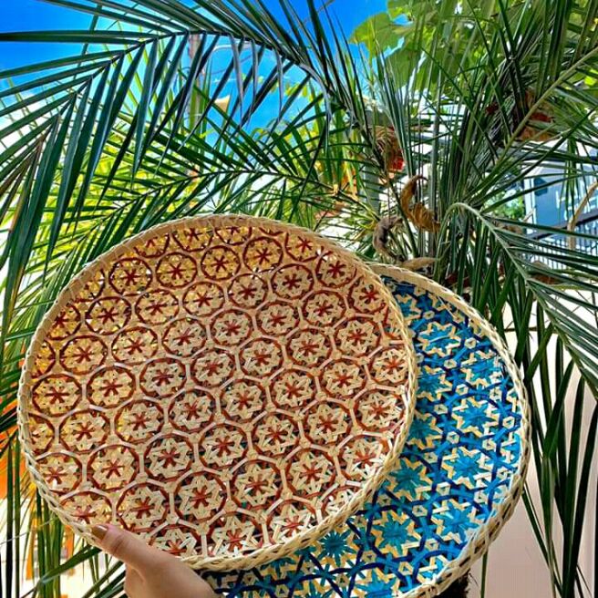 Mẹt tre hoa thị D25cm