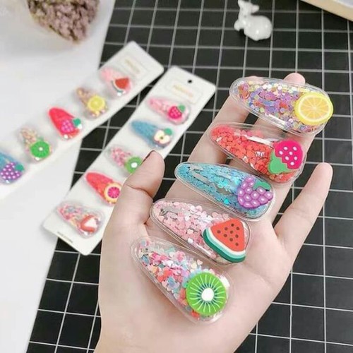 Set 5 Kẹp tóc nữ đẹp hình trái cây cực xinh