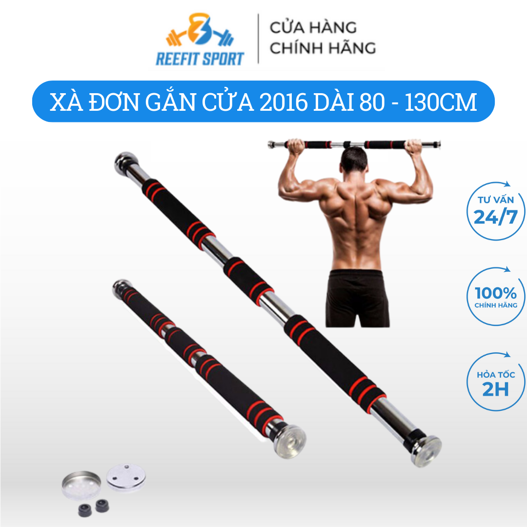 Xà đơn gắn cửa 2016 dài 80 - 130cm