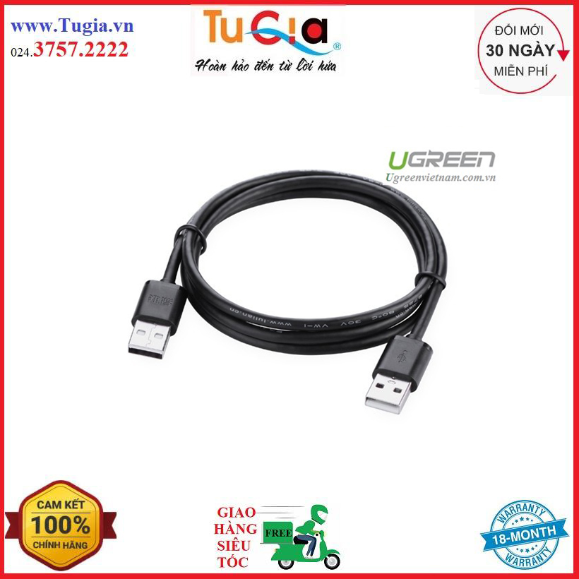 Cáp USB 2.0 Ugreen 10308 (0.5m) - Hàng Chính Hãng