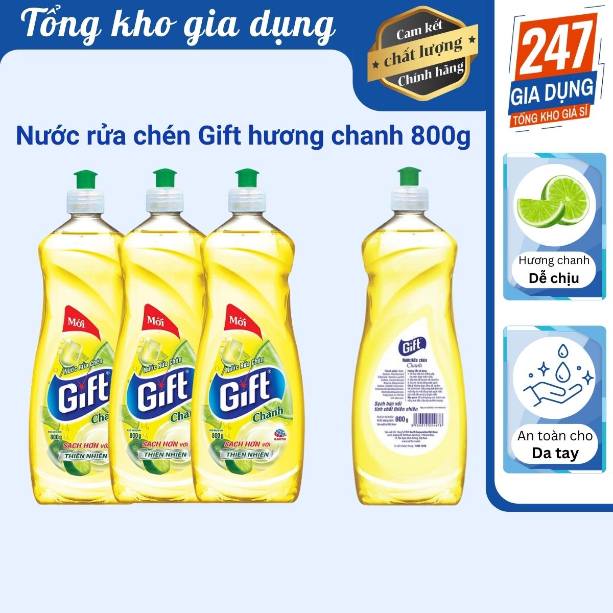 Nước rửa chén Gift hương chanh chai 800g