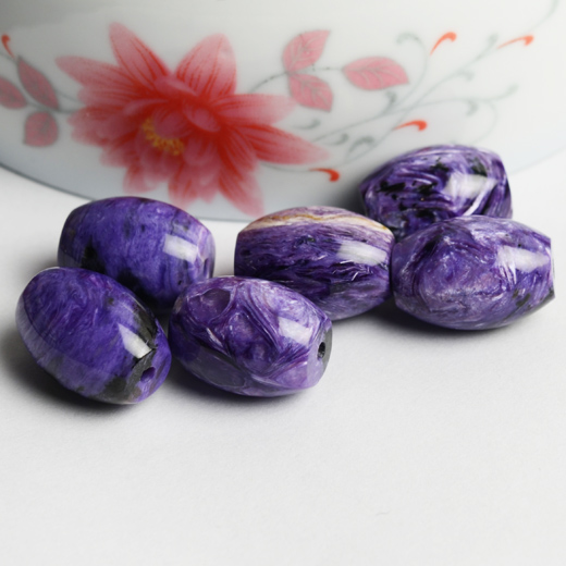 Dây Chuyền Lu Thống Đá Charoite