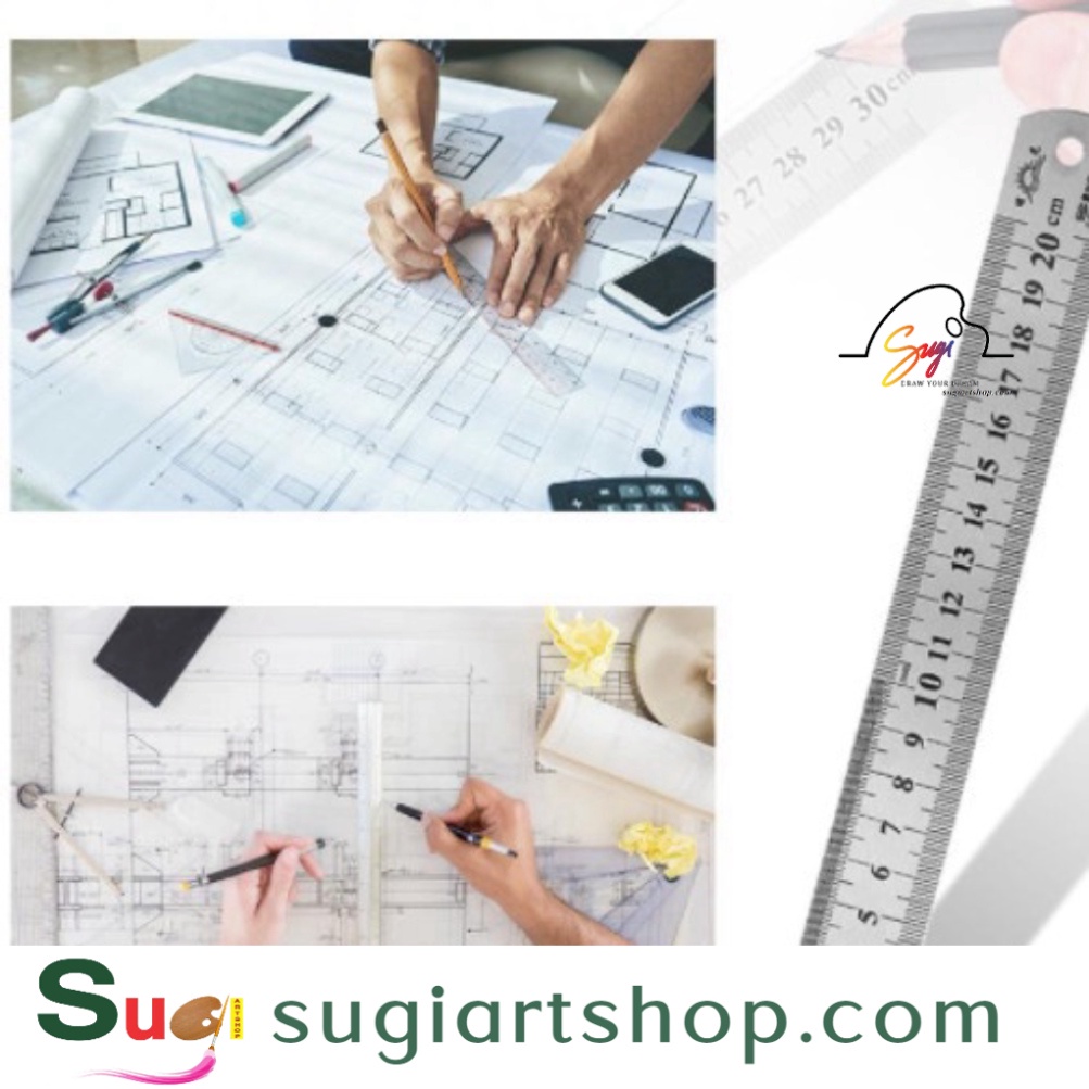 Thước sắt loại dày, thước sắt 30cm