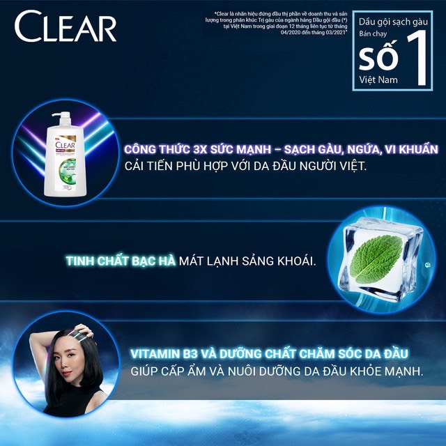 Dầu gội Clear dây 6g x 12 gói