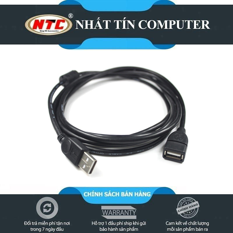 Cáp USB nối dài 2.0 VS - dài 5m (Đen)