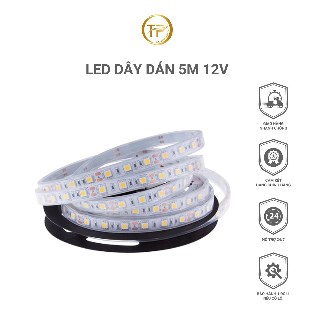 [HCM]Led dây dán 5M 12V