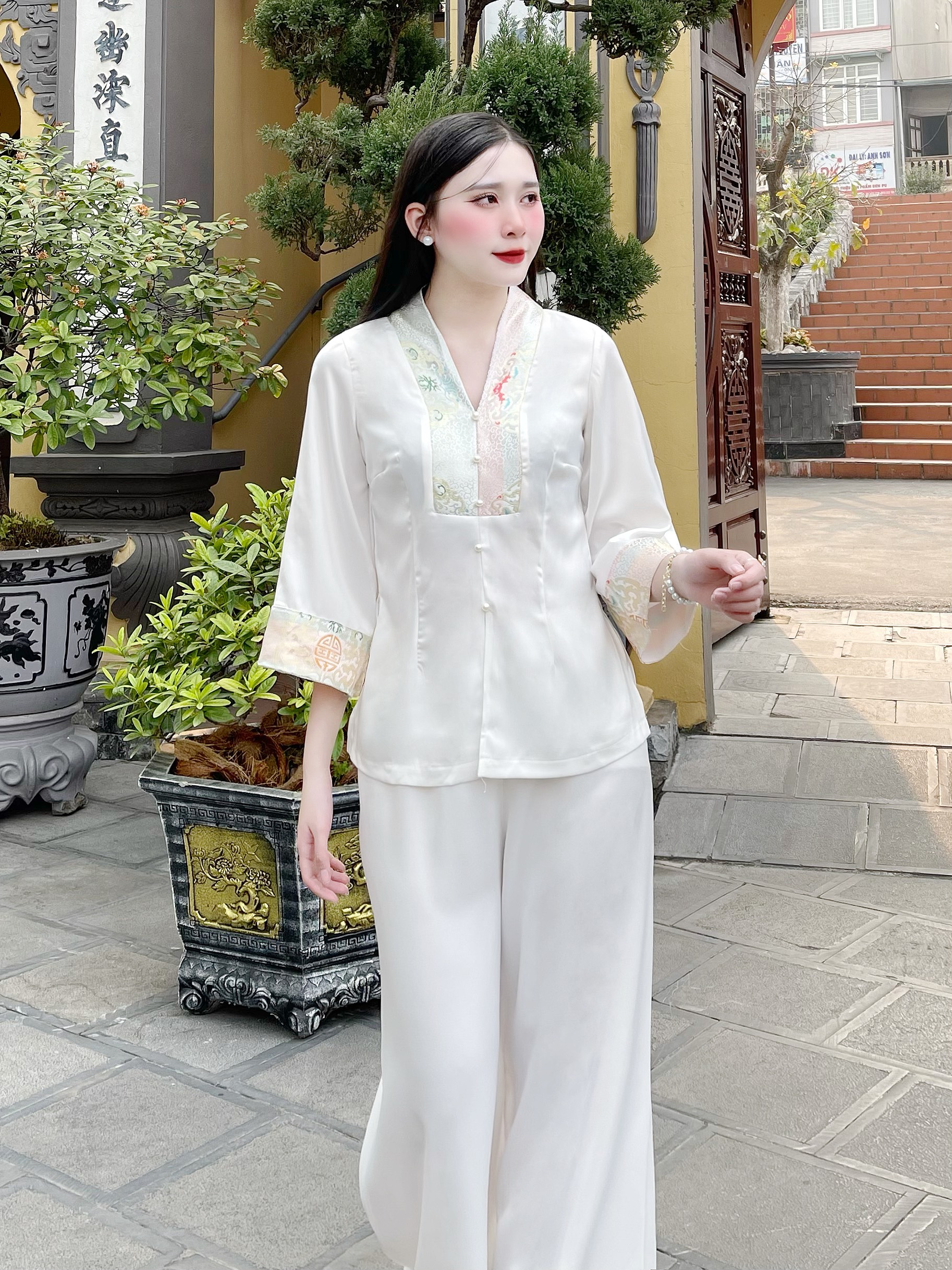 Bộ pháp phục lụa Vân phối gấm cao cấp PHÁP PHỤC HẢI ĐƯỜNG