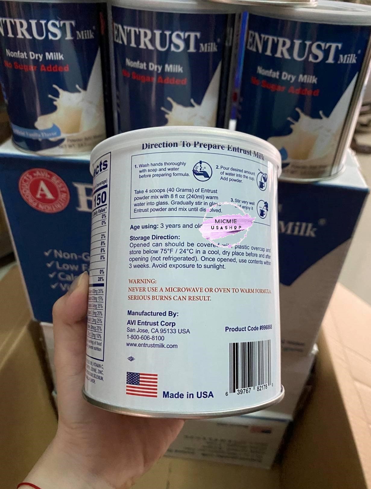 [HCM]Sữa Entrust 400gr [HÀNG USA]