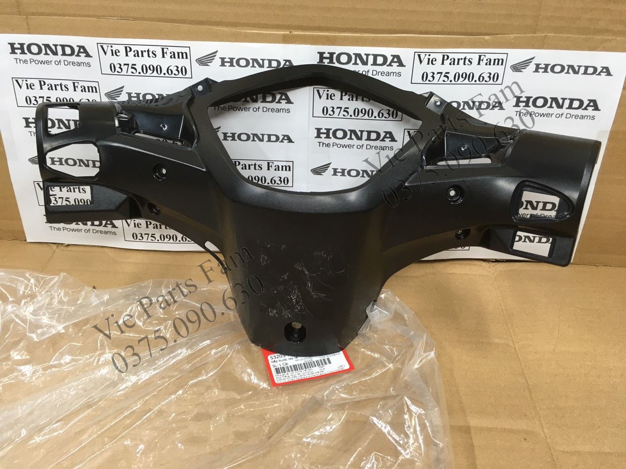 Nắp Sau tay lái/ Ốp Đầu Sau tay lái Wave S110/ Wave RSX110/ Wave S110 (2010 - 2011) nhựa nhám, Chính hiệu Honda Motor VN