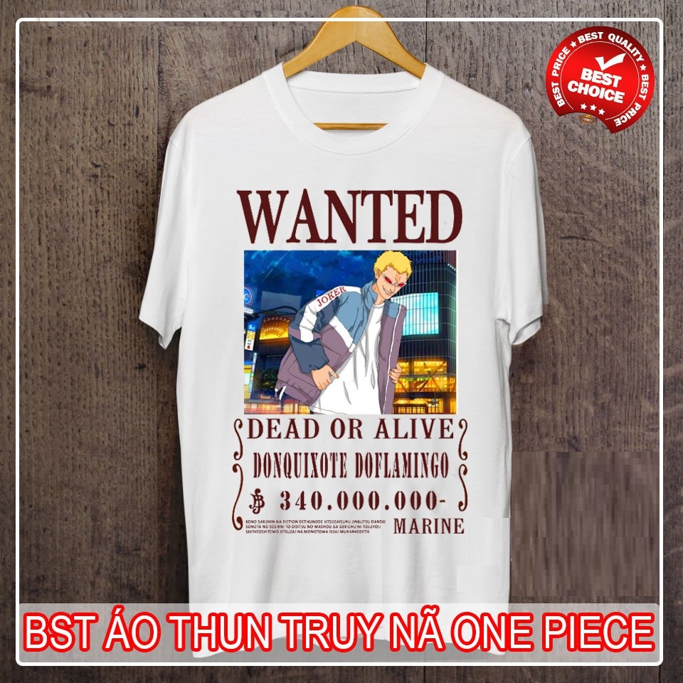 [HCM](SIÊU HOT) Áo thun Donquixote Doflamingo Truy Nã Cực Chất - Áo Thun JOKER TRUY NÃ Đ