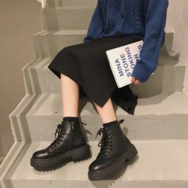 Giày boot nữ [Jinbe]🧡🧡 thời trang màu đen siêu hót full box bill,đủ size